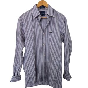 Faconnable Men's Multicolor Striped Button-Down Shirt Size Medium
